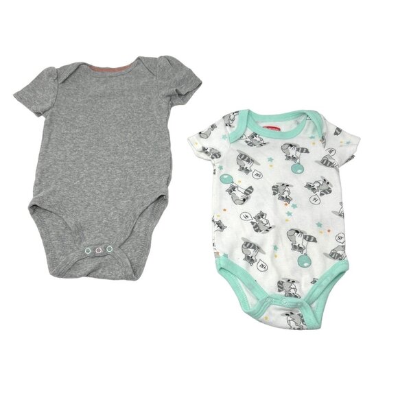 Baby Girl's Body Suits - Pink, White‎ w/Green Light Pink, & Grey - Size 3-6 M - Picture 4 of 6